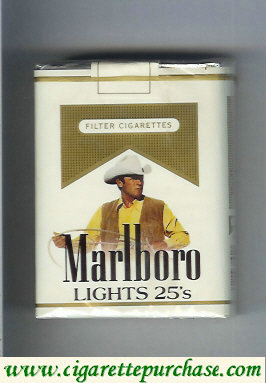 Marlboro with cowboy with lasso in hands Lights cigarettes soft box